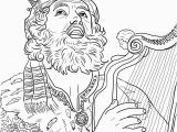 King David Coloring Pages for Kids King David Playing the Harp Coloring Line Super Coloring