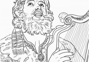 King David Coloring Pages for Kids King David Playing the Harp Coloring Line Super Coloring