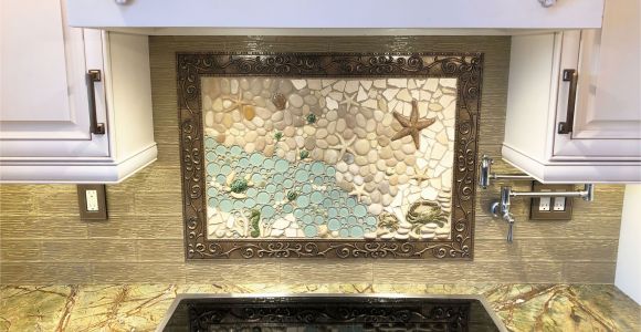 Kitchen Mural Wall Tiles Custom Nautical Kitchen Mosaic Backsplash Mural Made with