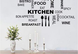 Kitchen Wall Mural Ideas Decalmile Kitchen Food Quotes Wall Decals Black Wall Letters Stickers Dining Room Kitchen Wall Art Decor