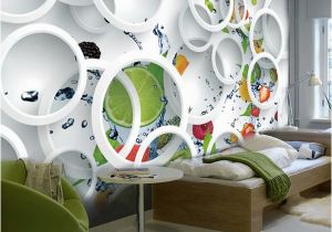 Kitchen Wall Mural Wallpaper Custom Mural Wallpaper Modern Abstract Art 3d Stereoscopic White Circle Fruits Wall Painting Restaurant Kitchen Wallpaper Desktop Wallpapers