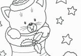 Kitty Cat Christmas Coloring Pages Coloring Christmas Cat Coloring Pages