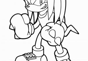 Knuckles sonic the Hedgehog Coloring Pages Knuckles the Echidna Smiling Coloring Page Free