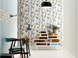 Komar Birch Wall Mural Schöner Wohnen Vliestapete Blumen Blau Grau Grün