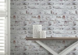 Komar Whitewashed Wood Wall Mural Arthouse Whitewashed Brick Wall Wallpaper White