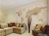 Komar World Map Wall Mural Fototapeta Sepia World