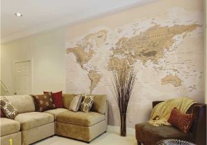 Komar World Map Wall Mural Fototapeta Sepia World