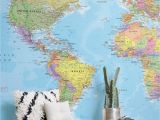 Komar World Map Wall Mural Wall Murals & Wallpaper Murals Wallpaper