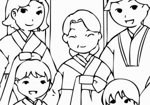 Korean Hanbok Coloring Pages Korean New Year Coloring Pages Pinterest