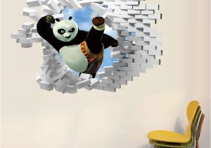 Kung Fu Panda Wall Mural Find More Wall Stickers Information About 1pc Kung Fu Panda 3d Wall