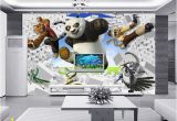 Kung Fu Panda Wall Mural Stereoskopowe 3d Tapety Kung Fu Panda Tygrys Tv Sypialnia sofa TÅo