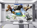 Kung Fu Panda Wall Mural Stereoskopowe 3d Tapety Kung Fu Panda Tygrys Tv Sypialnia sofa TÅo