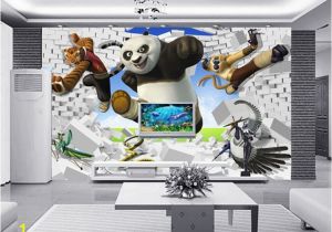 Kung Fu Panda Wall Mural Stereoskopowe 3d Tapety Kung Fu Panda Tygrys Tv Sypialnia sofa TÅo