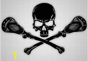 Lacrosse Mural Lacrosse Skull and Crossbones Wall Decal Lacrosse Sticker 32