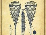 Lacrosse Mural Lacrosse Stick Patent From 1950 Vintage Print by Aged Pixel