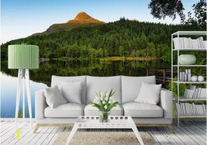 Lake In the Woods Wall Mural 3d Room Wallpaper Custom Mural Sunset Hills Calm Lake Water Beautiful Scenery Europe and America Modern Wallpaper for Walls 3 D Wallpaper In Hd