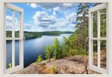 Lake Scene Wall Mural Lake View Wall Decal Lake Wall Mural Lake Wall Sticker