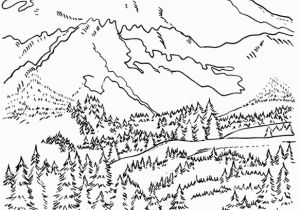 Landscape Coloring Pages for Adults Coloring Pages Mountians