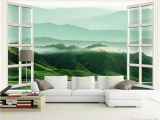 Landscape Murals Walls Customized Retail 3d Windows Landscapes Walls Rolling Hill Murals In