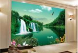 Landscape Murals Walls Popular Green and Desolate Fashion Landscape Landscape Mural 3d