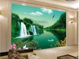 Landscape Murals Walls Popular Green and Desolate Fashion Landscape Landscape Mural 3d