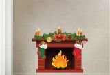 Large Christmas Wall Murals Christmas Fireplace Wall Decal Mural