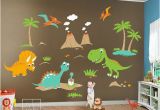 Large Dinosaur Wall Mural Children Wall Decals Dino Land Dinosaurs Wall Decal Wall