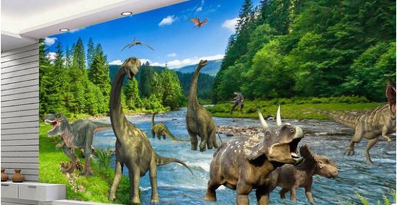 Large Dinosaur Wall Mural Pre 3d Fantasy Mural Wallpaper Jurassic Dinosaur Era Mural Para Ni±os Sala De Estar sofá Dormitorio Tv Tel³n De Fondo Mural De Pared Papel De