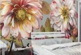 Large Floral Wall Mural Vintage Flower Leaves Idcwp Wallpaper Wall