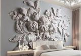 Large Flower Wall Murals Jammory Embossed White Flower Decoratio 3d Fashion Wallpaper