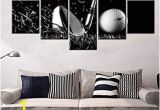 Large Golf Wall Murals Golf Course White and Black Wall Art Golf Ball Paintings Multi Panel Printed On Canvas Landscape Artwork Modern Home Decoration Giclee Wooden