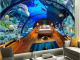 Large Mural Posters Custom 3d Poster Wallpaper Marine Museum Underwater World 3d