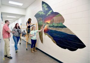 Large Scale Wall Murals Mural Support Williston Students Decorate Halls Of New High