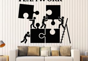 Large Vinyl Wall Murals Vinyl Wall Decal Teamwork Motivation Decor for Fice Worker Puzzle