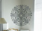 Large Wall Mural Stencils Aqua Mandala Stencil for Painting Reusable Mandala