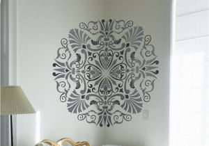 Large Wall Mural Stencils Aqua Mandala Stencil for Painting Reusable Mandala