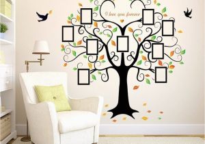 Large Wall Murals Trees Family Tree Wall Decal 9 Frames Peel and Stick