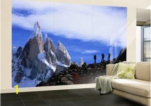 Large Wall Posters Murals Wall Mural Hikers On A Ridge Dwarfed by Cerro torre