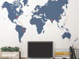 Large World Map Wall Mural Destination World Map Wall Decal