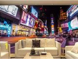 Las Vegas Wall Mural Wallpaper 3d Mural Simple Las Vegas Street View Night City