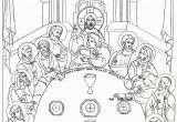 Last Supper Coloring Pages Printable Pin On Mosaic