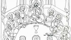 Last Supper Coloring Pages Printable Pin On Mosaic