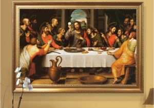 Last Supper Wall Mural Hand Painted the Last Supper Jesus Christ Religious Picture 20×36
