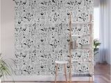 Laundry Room Wall Murals Stick and Poke Tattoo Wall Mural by Mailboxdisco