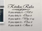 Laundry Room Wall Murals Us $5 98 Off Kitchen Rules Wall Decal Decor Sign Quote Vinyl Sticker Poster Home Gifts Removable Art Mural Home Decoration Wall Decals L876 In
