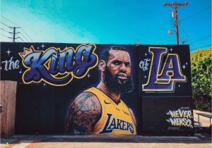 Lebron James Wall Mural Artist Erases Lebron James Lakers Mural after It S