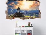 Legend Of Zelda Wall Mural 6 99 Gbp Link Legend Zelda 3d Smashed Wall Sticker Decal Home