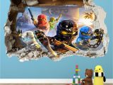 Lego City Wall Mural Lego Ninjago Smashed Wall Sticker 3d Bedroom Boys Girls Vinyl Wall