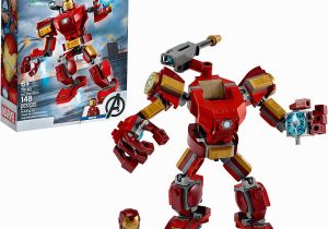 Lego Iron Man Coloring Sheet Lego Marvel Avengers Iron Man Mech Kids Superhero Mech Figure Building toy with Iron Man Mech and Minifigure New 2020 148 Pieces