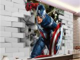 Lego Superhero Wall Mural 3d Captain America Wallpaper Avengers Wallpaper Cool